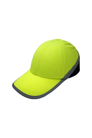 Darbe Emici Şapka Baret Kep Sarı - Reflektörlü 7004