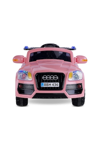 Babyhope 436 Kumandalı 12v Akülü Araba Pastel Pembe Çok Renkli