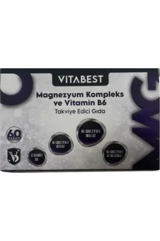 Vıtabest Magnezyum Kompleks & B6 60 Tablet