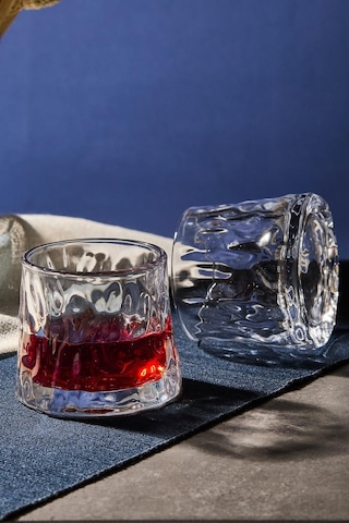 Greta Şeffaf 2'li Kristal Viski Kokteyl Meşrubat Bardağı Japon Style 160ml