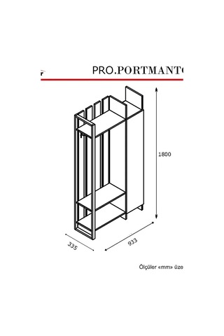 Portmanto Paris Çırağan Antrasit
