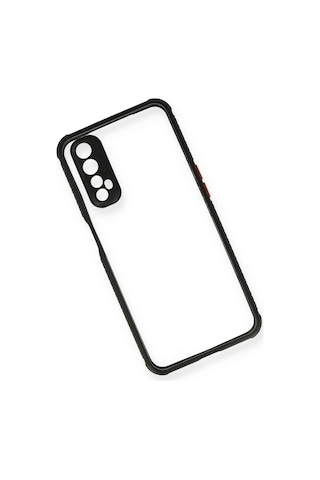 Newface Realme 7 Kılıf Miami Şeffaf Silikon Semeglbl - 75 - Siyah