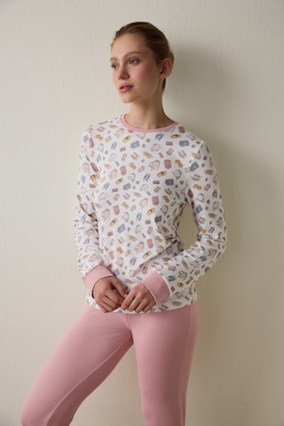 Penti Tea Party Baskılı Uzun Kollu Termal Etkili Pijama Üstü