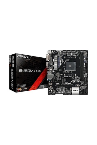 Asrock B450m-hdv Amdb450 3200mhz Ddr4 Soket Am4 Atx Anakart Asrb450m-hdv