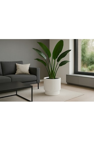 Serinova Çizgili Silindir Saksı No:3 26285409
