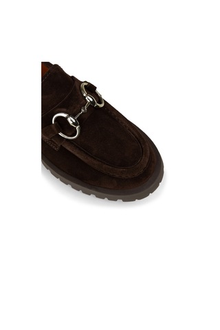 Deery Kadın Hakiki Süet Kahverengi Tokalı Loafer - 02037zkhvc01 Kahverengi