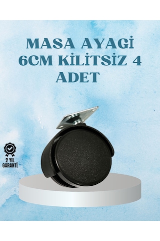 Kilitsiz Mobilya Tekerleği 6 Cm 4 Adet Dayanıklı Tasarım 6182204