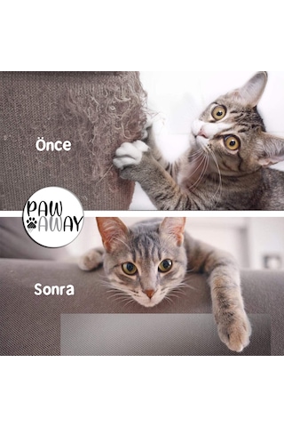 Pawaway Kedi Eğitim Bandı Tek Yüz Yapışkanlı Tırmalama Caydırıcı Koltuk Mobilya Koruyucu Şeffaf 25 x 45 CM 4 Adet