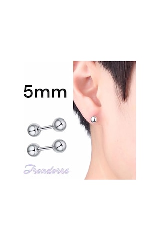 Tezzgelsin Unisex Hipoalerjenik Gothic Punk Paslanmaz Çelik Küpe Gümüş