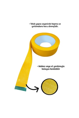 Telalı Çift Taraflı Bant 50 Mt Uzunluk, 5 Cm Genişlik