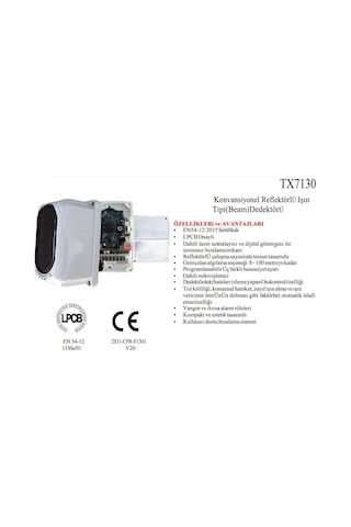 Tanda Tx7130 Konvansiyonel Beam Dedektörü 70 Mt - 100 Mt