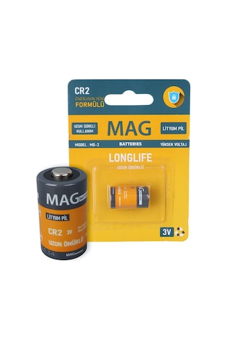 Mag Batteries Mg-2 Cr2 3 Volt Lityum Fotoğraf Makinesi Pili Tekli Blister
