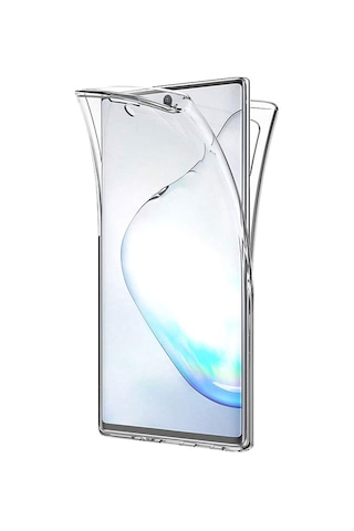 Teknomoda Samsung Uyumlu Galaxy Note 10 Plus 360 Kilif Seffaf Silikon Ön Arka 397703288