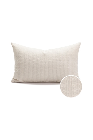 Gajeena Minimalist İç Dekor Kumaş Yastık Kılıfı - Bitkisel Desenli, Yumuşak Polyester, 30x50cm Dolgu Hariç - Modern Canlı Oda Stili Süt Beyazı