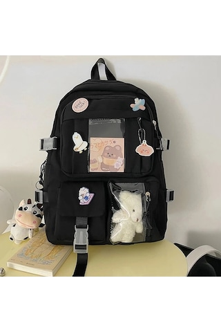 Zyzqstore Sevimli Okul Çantası - Beyaz, Kız Öğrenci İçin Beyaz