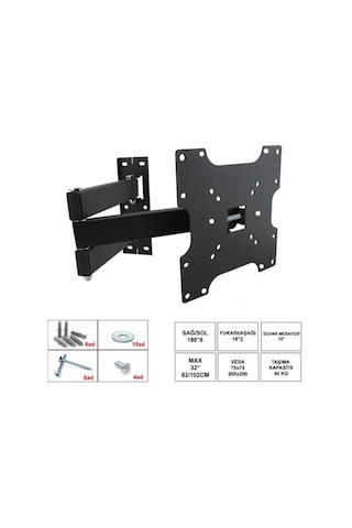 Lcd Askı Aparatı Hareketli Üç Kollu 82 102Cm 32'' 42" Ufix