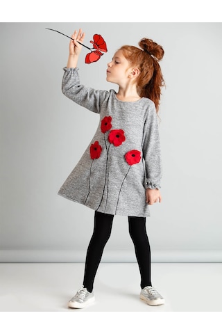 Denokids Mshb&g Poppy Kız Çocuk Elbise Renkli Çok Renkli