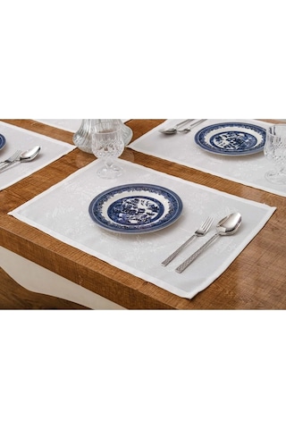 Ayda Jakar Polyester Kumaş Krem Amerikan Servis 33.5x46 Cm Gri 4 Ad. 1387 Gri
