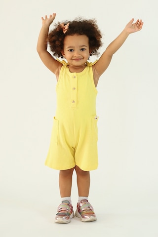 Harika Kids Kız Çocuk Nakışlı Basic Tulum Çok Renkli