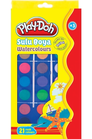 Play Doh 21 Renk Sulu Boya Seti - 2 Resim Fırçası Play Doh 21 Renk Sulu Boya Seti - 2 Resim Fırçası