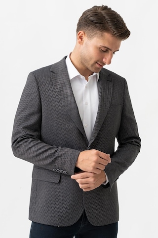 White Stone Terni C3003 Likralı Regular Fit 6 Drop Ceket Desenli - 46 Gri