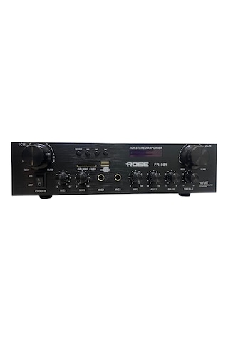 Rose Fr-801 - 2x100 Watt 2 Zone Stereo Mixer Amfi