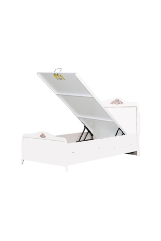 Meltem Kids Prestij Beyaz Genç Odası Tek Kişilik Amortisörlü Karyola 100x200 Cm