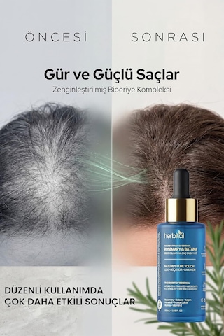 Zenginleştirilmiş Biberiye Yağı Dökülme Ve Beyazlama Karşıtı Batana, Argan, Badem, Vitamin E