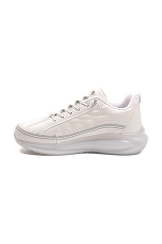 Beyaz Memory Foam Lastik Bağcıklı Erkek Sneaker 2250-1 M Beyaz