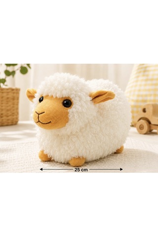 Peluş Kuzu 25cm 001 - Beyaz