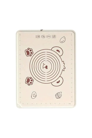 Büyük Boy Silikon Hamur Açma Matı, Krem Rengi, 50x70 Cm, Yapışmaz Ve Kaymaz Yüzey - 550 Gram