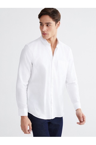 Lcwaıkıkı Classic Beyaz Regular Fit Gabardin Erkek Basic Gömlek