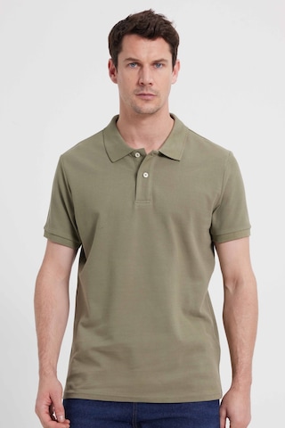 Tudors Erkek Slim Fit Dar Kesim %100 Pamuk Haki Polo Yaka Tişört-46188 Haki