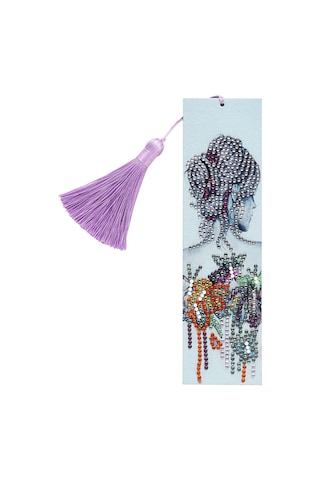 Padalink 21x6cm Deri Yapıştırma Taşlı Kitap İşareti, Çok Renkli Taşlar, Araç Seti Ve Süperlik İçeren Dıy Oyuncak Diğer