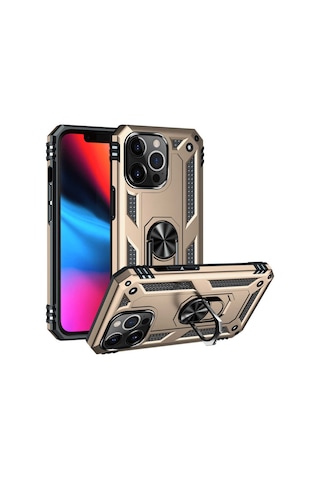 Apple Uyumlu iPhone 13 Pro Kılıf Zore Vega Kapak-Siyah