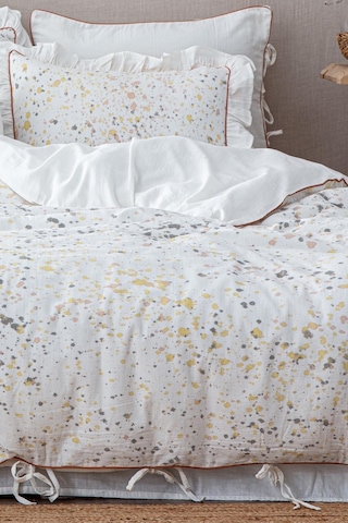 Ecocotton İlya Çift Kişilik Nevresim Takımı %100 Organik Pamuk Müslin Krem 200x220 Cm-1941 Krem