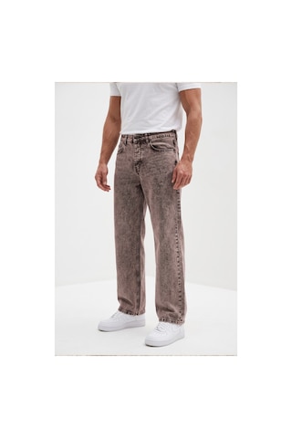 Deepsea Erkek Açık Kahve Yıkamalı Baggy Fit Likralı Bol Kesim Esnek Jean Kot Pantolon 2600059 Açık Kahverengi
