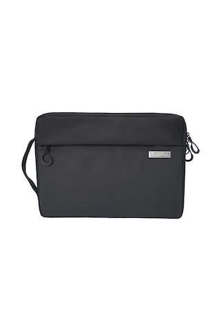 Lenyes Lb575 13-14 İnç Laptop Çantası Creator Serisi Darbe Emici Su Geçirmez Polyester Kumaş Siyah