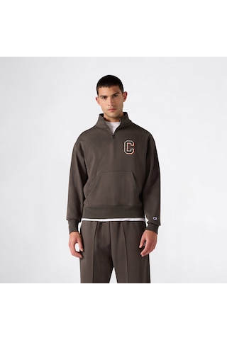 Champion Half Zip Erkek Yeşil Sweatshirt 222627