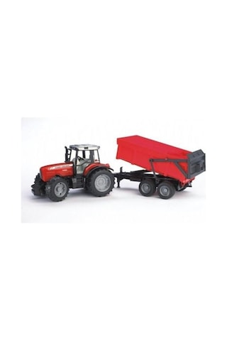 Bruder Massey Ferguson 7480 Traktör & Römork 02045.