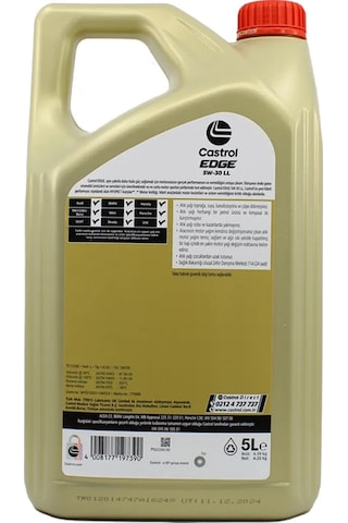 Castrol Edge 5W-30 Ll Tam Sentetik Partiküllü Motor Yağı