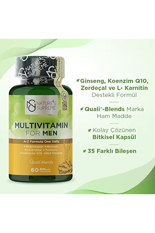 Nature's Supreme Multivitamin For Men 60 Kapsül 2 Adet