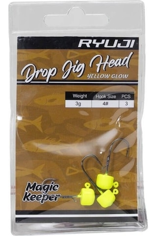 Ryuji Drop Jighead Yellow Glow 2 Gr 4 No