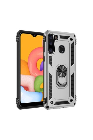Samsung Uyumlu Galaxy A21 Kılıf Zore Vega Kapak Mavi