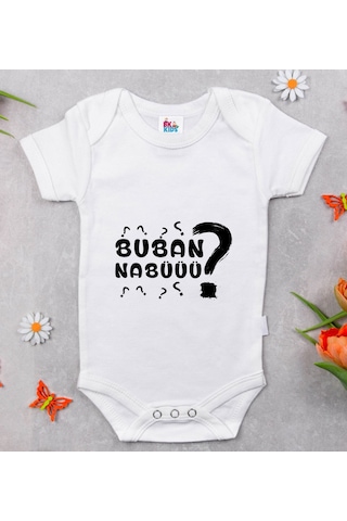 Bk Kids Buban Nabüüü Tasarımlı Beyaz Bebek Body Zıbın-1 Çok Renkli