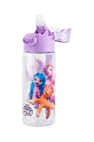 Me Çanta My Little Pony Kız Çocuk 500 Ml Pipetli Plastik Matara Suluk - Mor Kapak Genel