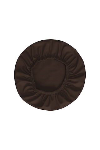 Reedark Kahverengi Pu Dikişli Dairesel Tabure Örtüsü - Su Ve Yağa Dayanıklı Bar, Mutfak, Café Sandalye Koruması DiğER