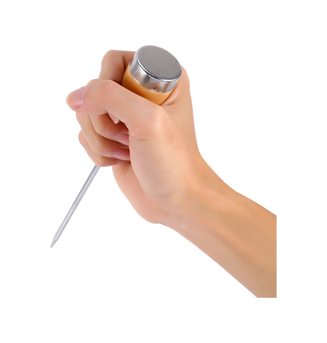 Wezone Ahşap Saplı Paslanmaz Çelik Buz Çakısı - Buz Bloklarını Kolay Böl, Soğutucuda Temizlik, Güvenli Tutuş Diğer