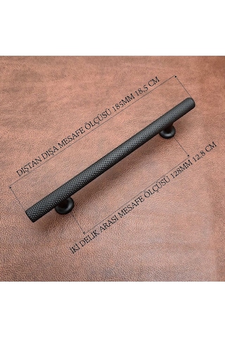 Mobilya Dolap Kulpu Mutfak Çekmece Kulpu Çizgili Doruk Mat Siyah 128 Mm 1 Adet