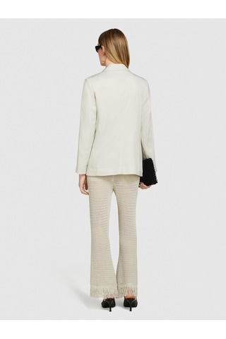 Sisley %100 Viskoz Cebi Biyeli Tek Düğmeli Saten Blazer Ceket Kadın Gri Ceket - 324p29nmlw023 Bej